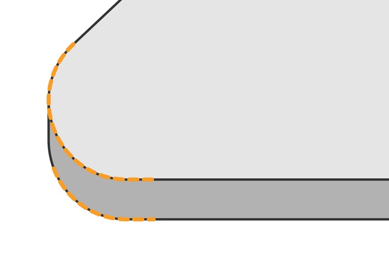 Nákres koupelnového zrcadla s osvětlením