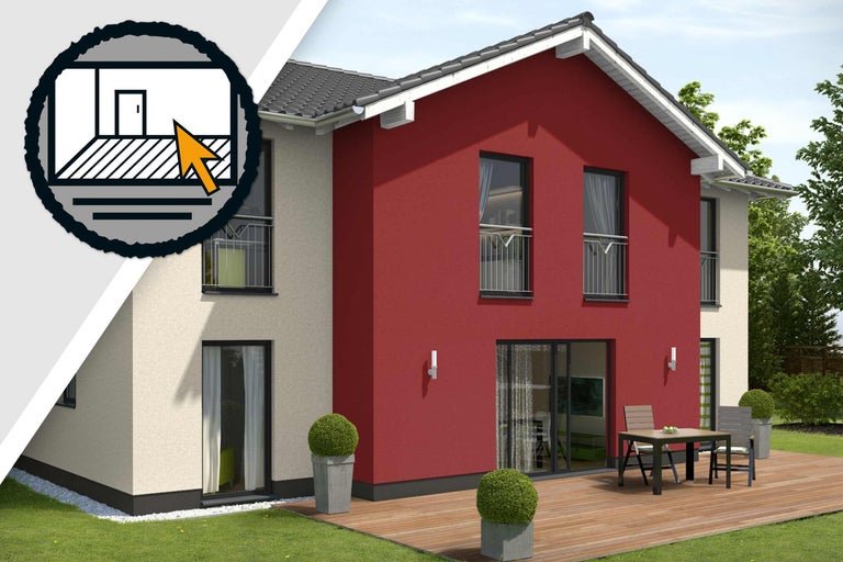 Moderní dvoupodlažní dům s terasou a zahradou