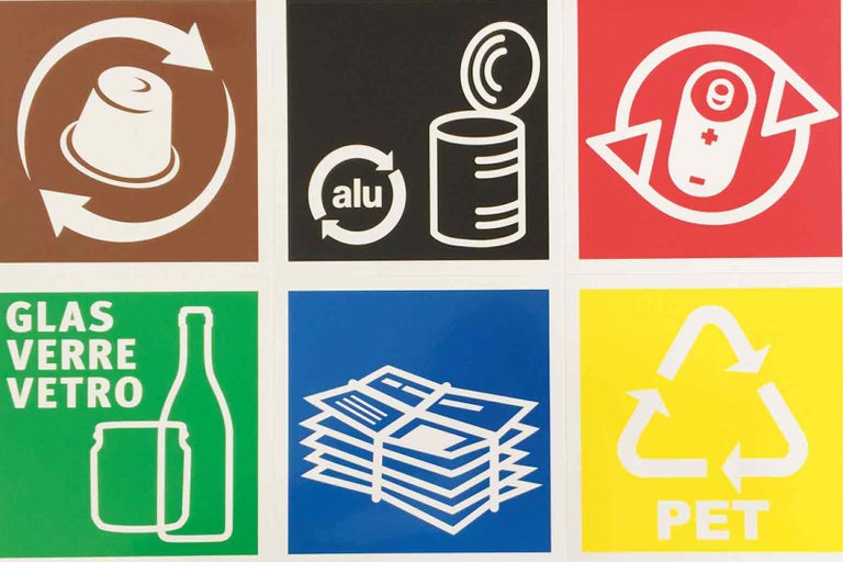Symboly pro správné třídění odpadu