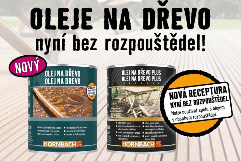 Oleje na dřevo jsou nyní bez rozpouštědel