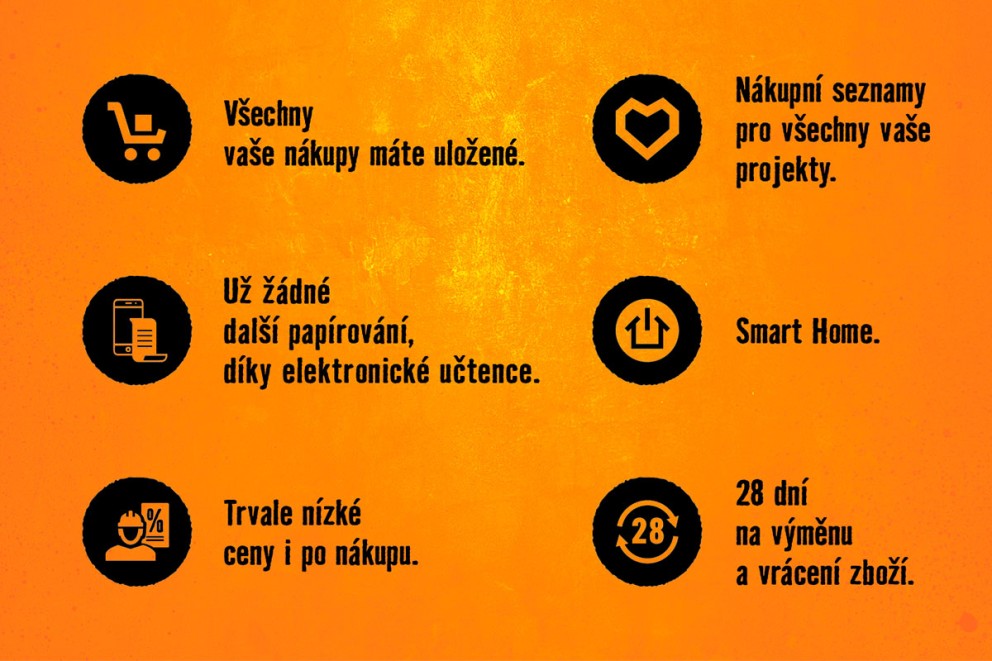 Přehled výhod zákaznického účtu HORNBACH Přehled výhod zákaznického účtu HORNBACH