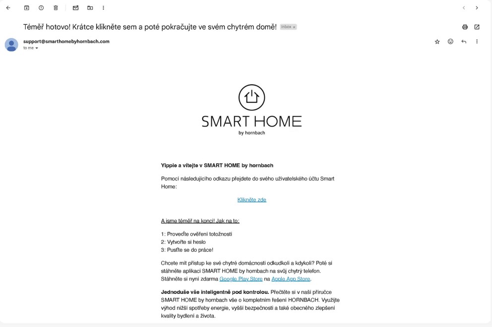 SMART HOME by HORNBACH aplikace SMART HOME by HORNBACH aplikace