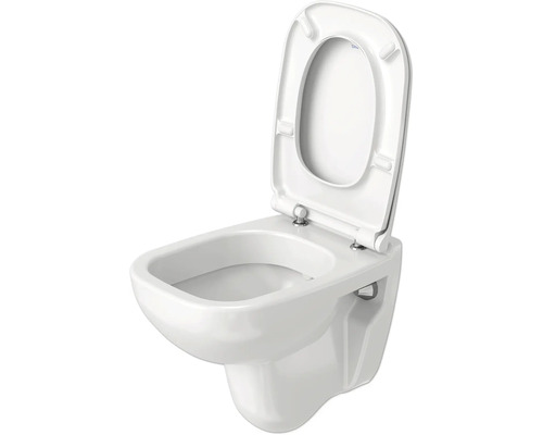 Závěsný klozet s hlubokým splachováním s otevřeným splachovacím kruhem a záchodovým prkénkem