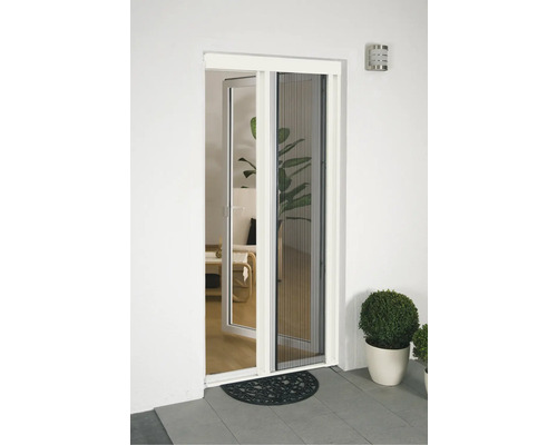 Síťové dveře s roletou proti hmyzu v rámu dveří