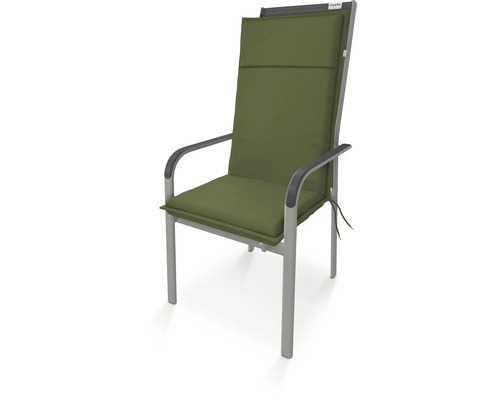 Zahradní židle se zeleným potahem a područkami