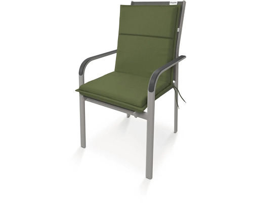 Zahradní židle se zeleným sedákem a opěradlem