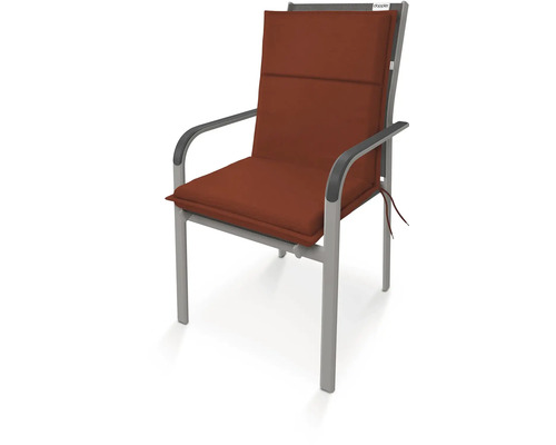 Zahradní židle s červeným sedákem a opěradlem