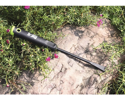 Vyrývač plevele For_q na kameni s rostlinami