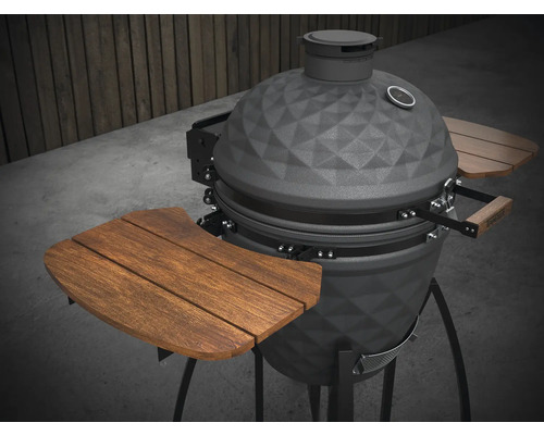 Keramický gril s odkládacími stolky pro zahradu