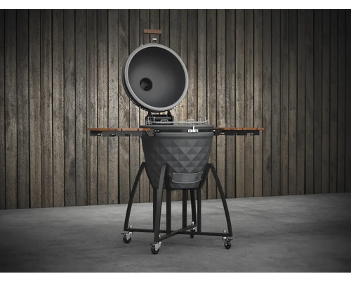 Keramický gril s odkládacími stolky a víkem