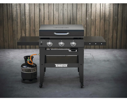 Plynový gril Tenkerker s bočními policemi a plynovou lahví