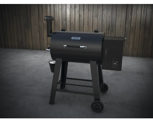 TENNEKER peletový gril s funkcí udírny, včetně odkládací mřížky a nádoby na popel