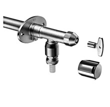 Rohový regulační ventil s rozetou, klíčem a krytkou