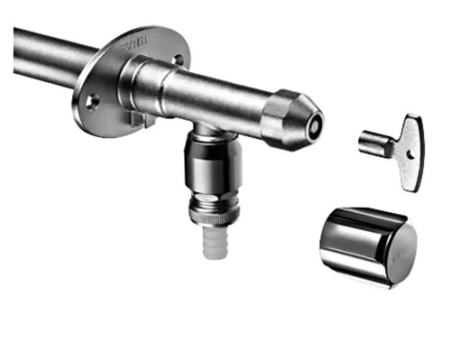 Rohový regulační ventil s rozetou, klíčem a krytkou