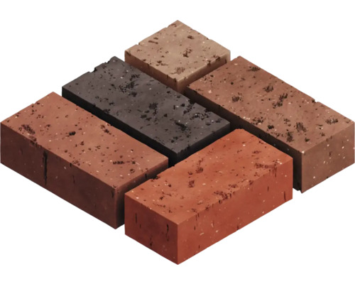 Detail vícebarevných cihelných obkladů