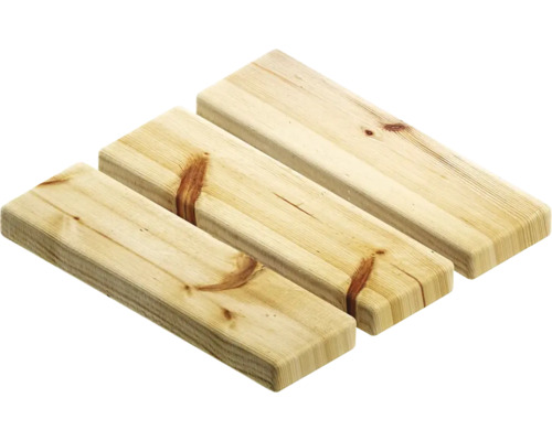 Tři dřevěné latě ze smrkového dřeva