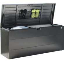 Otevřený obdélníkový úložný box pro venkovní použití s úložným prostorem