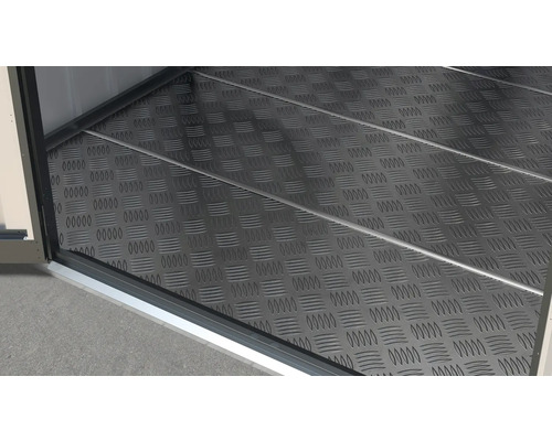 Podlahová deska s žebrovaným plechovým vzorem