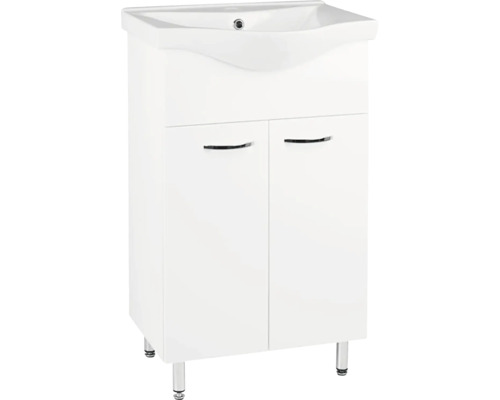 Skříňka pod umyvadlo se dvěma dvířky a umyvadlem na desku