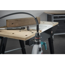 Flexibilní vrtací hřídel Wolfcraft na ponku s brusným nástrojem