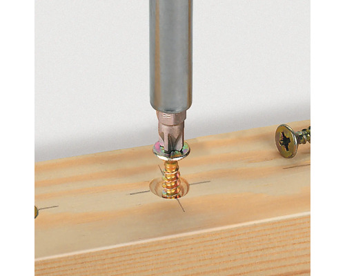 Šroub se šroubuje šroubovákem do dřeva