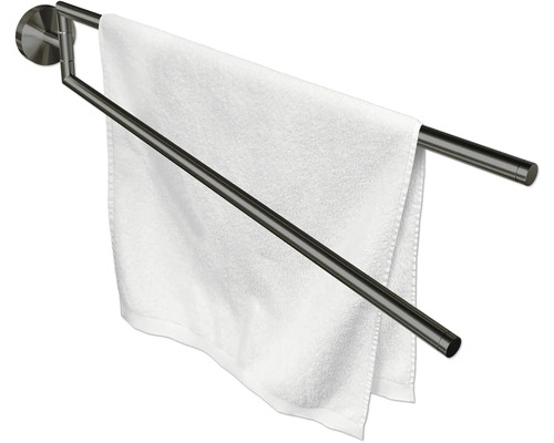 Držák na ručníky s bílým ručníkem