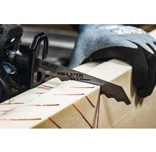 Pilový list Wilpu pro řezání izolačních materiálů při použití.