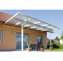Terasa s terasovým přístřeškem z hliníku a polykarbonátových desek