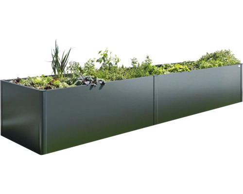 Kovový vyvýšený záhon s osázením