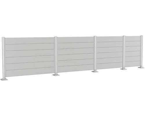 Zahradní zástěna s horizontálními prvky