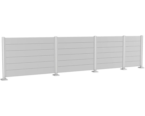 Zástěna proti pohledu z vodorovných prvků a kovových sloupků