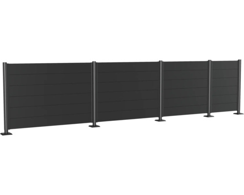 Zástěna s horizontálními prvky a sloupky