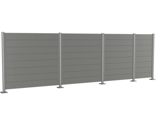 Zástěna z vodorovných prvků a sloupků