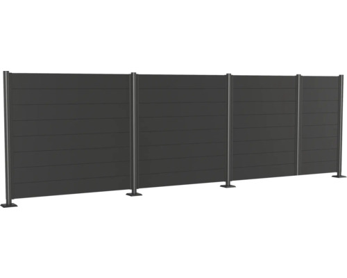 Hliníkový plot s vodorovnými lamelami