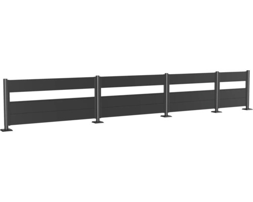 Plastový plot na ochranu soukromí se sloupky