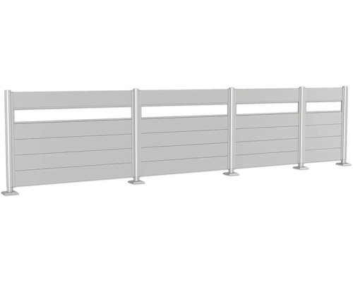 Hliníkový plot s vodorovnými lamelami