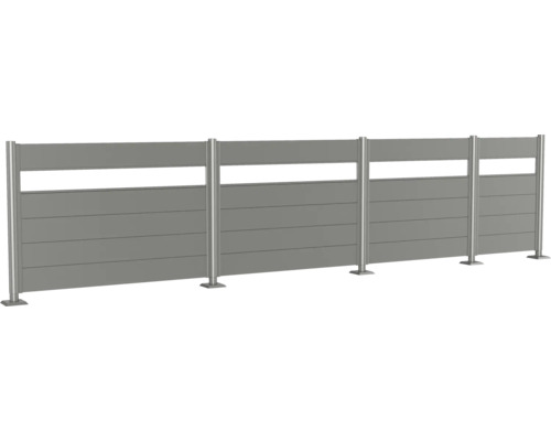 Hliníkový plot s vodorovnými lamelami