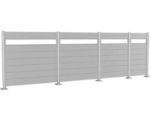 Hliníkový zahradní plot s horizontálními lamelami