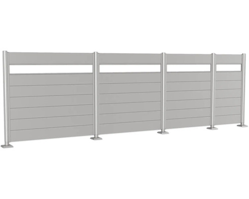 Hliníkový plot s horizontálními lamelami