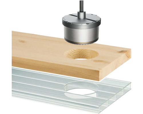 Děrovka vrtá otvor do dřeva a plastu