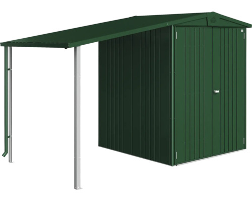 Zahradní domek na nářadí s kovovou stříškou