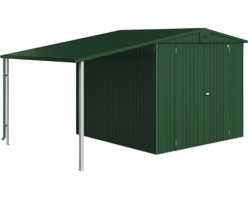 Zahradní domek s přístřeškem pro další venkovní úložný prostor