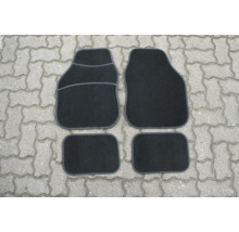 Čtyři černé podlahové rohože do auta