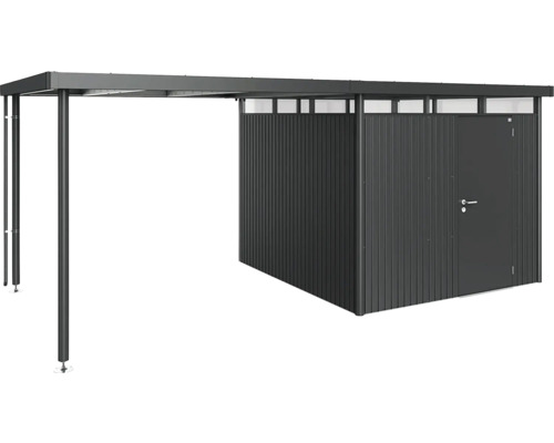 Kovový přístřešek pro auto s úložným prostorem