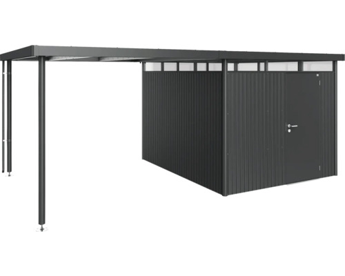 Kovový přístřešek pro auto s úložným prostorem