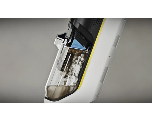 Řez čisticím zařízením s nádrží na špinavou vodu