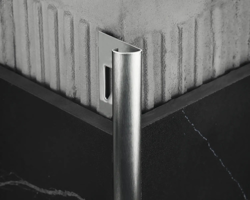 Kovový dlaždicový profil pro zakončení hran na obkladech