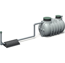 Systém odpadních vod se septikem a potrubím