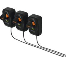 Tři nabíječky Stihl ALS 31 v řadě