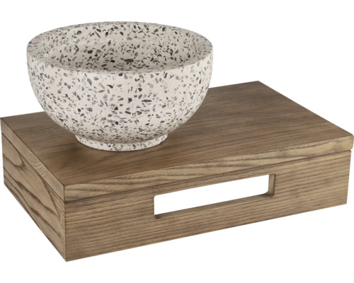 Dekorační mísa na dřevěném podnosu